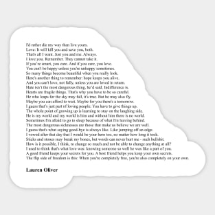 Lauren Oliver Quotes Sticker